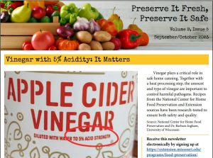Preserve it Fresh, Preserve It Safe:Vinegar with 5% Acidity: It Matters