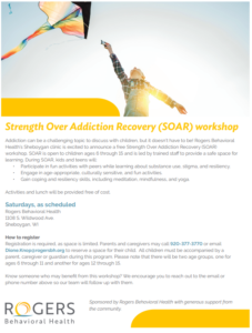 Strength Over Addiction Recovery (SOAR) Workshop